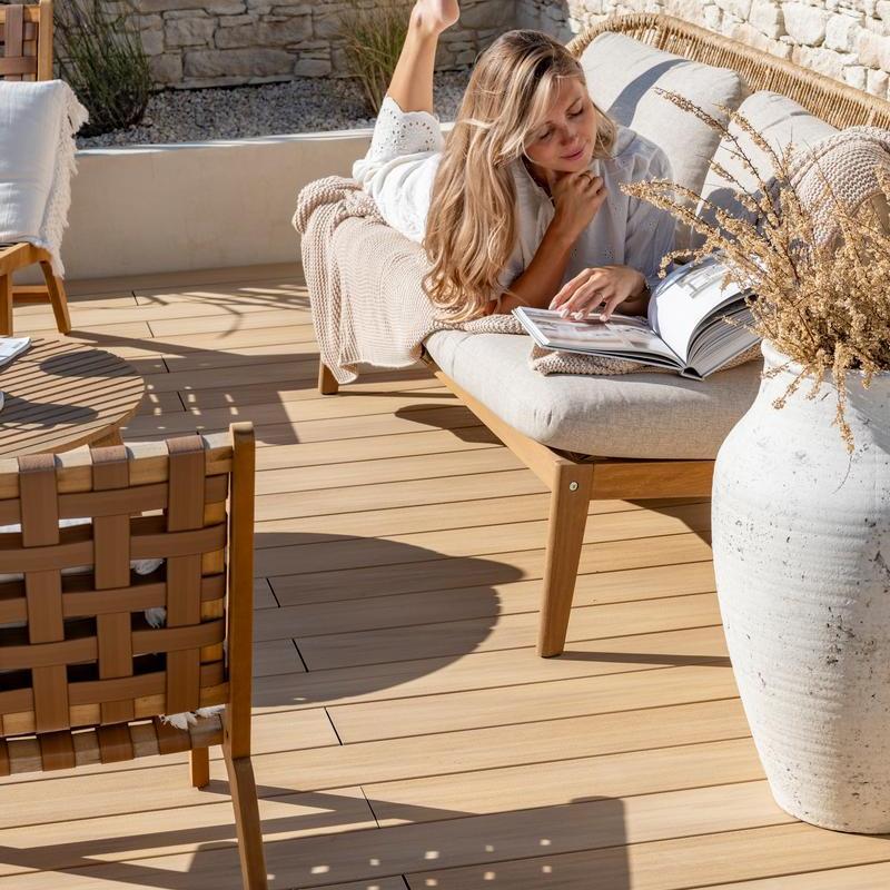 terrasse composite chene clair