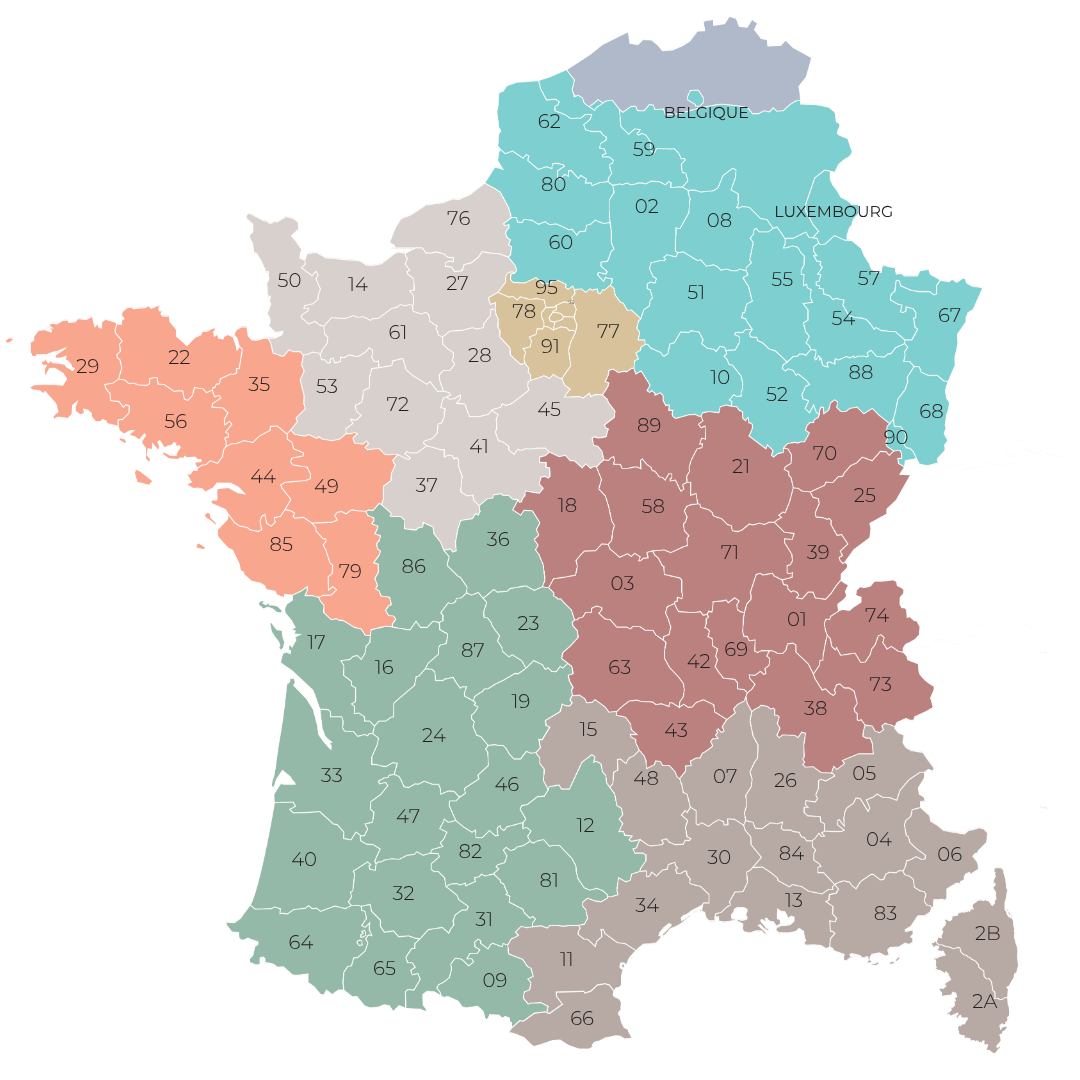 carte des secteurs des commerciaux silvadec