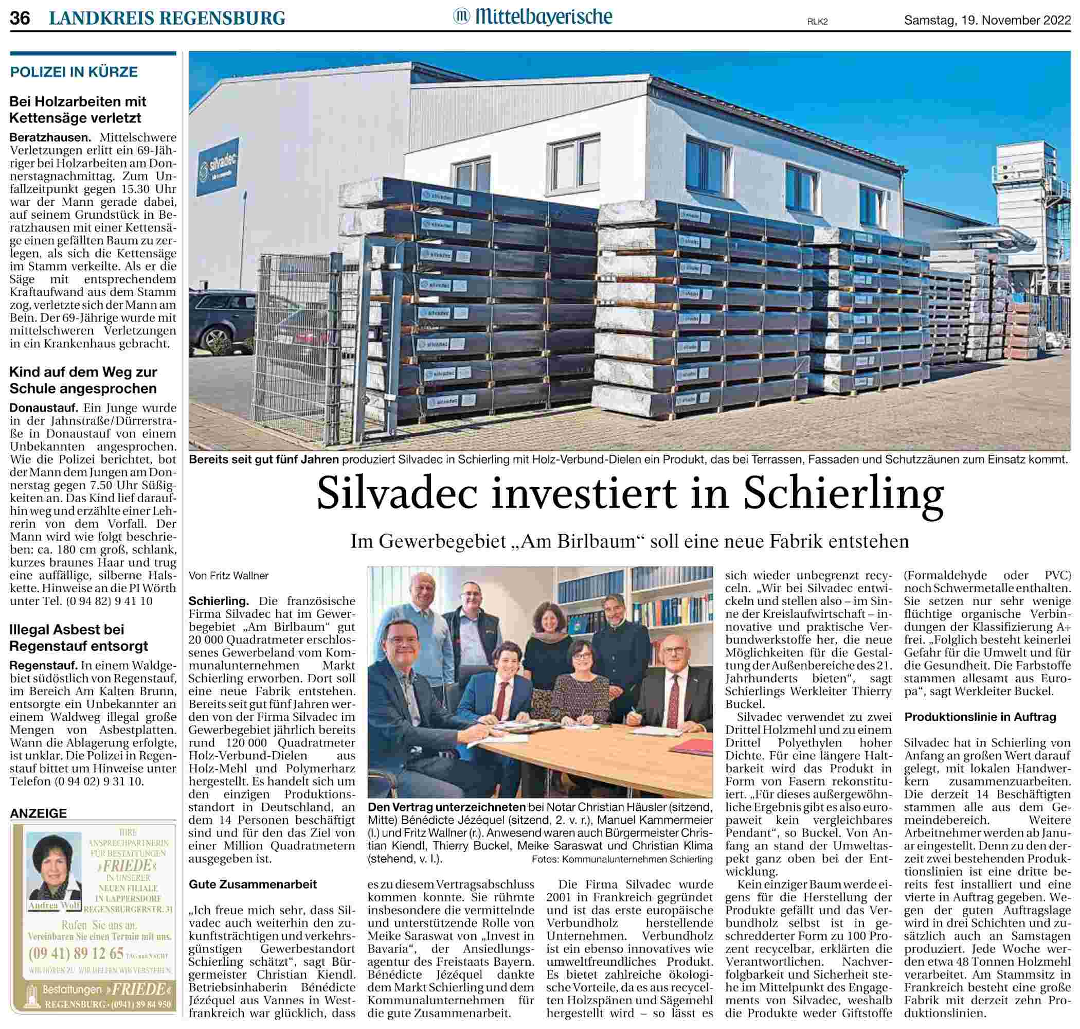 presse allemagne silvadec sde