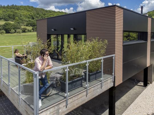 Clôture en bois Normandie 2 lisses - Fabrication française