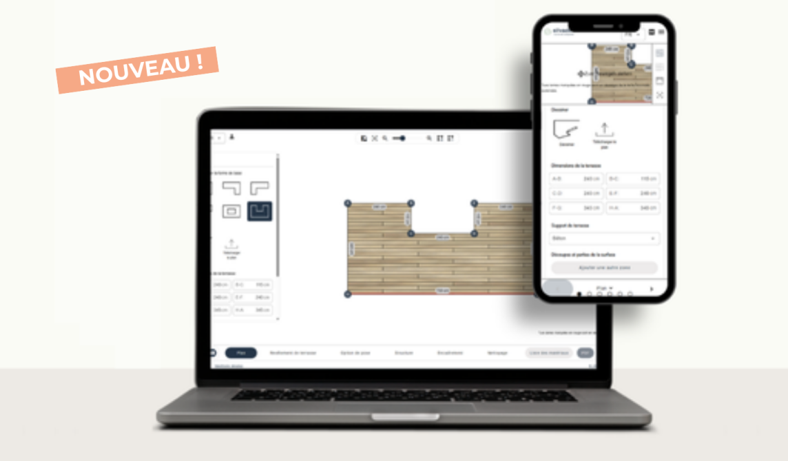 affichage du nouveau configurateur de terrasse 2026