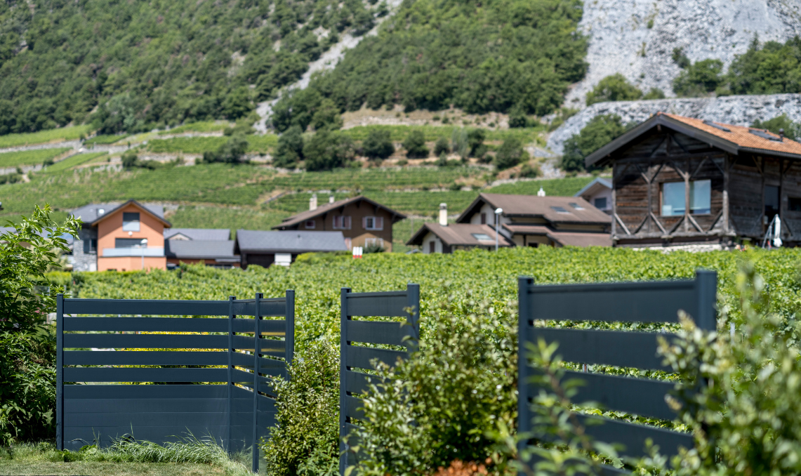 photo de cloture en aluminium en suisse