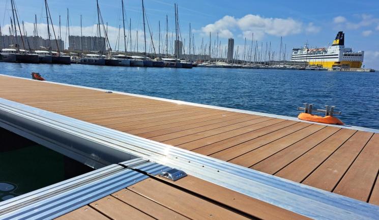Pontons en lames Silvadec Atmosphère brun lima