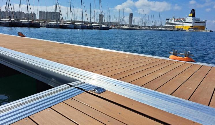 Pontons en lames Silvadec Atmosphère brun lima